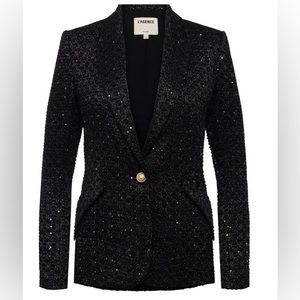 L’AGENCE Chamberlain Tweed Blazer in Black Multi. Brand New w/ Tags.